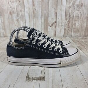 Converse Chuck Taylor All Star Low Top Black Canvas Sneakers Womens 7 Mens 5